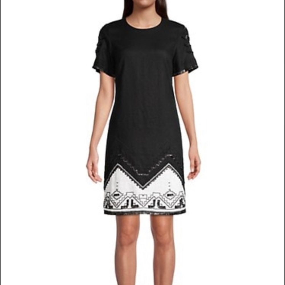 NWT Kobi Halperin linen and embroidered dress